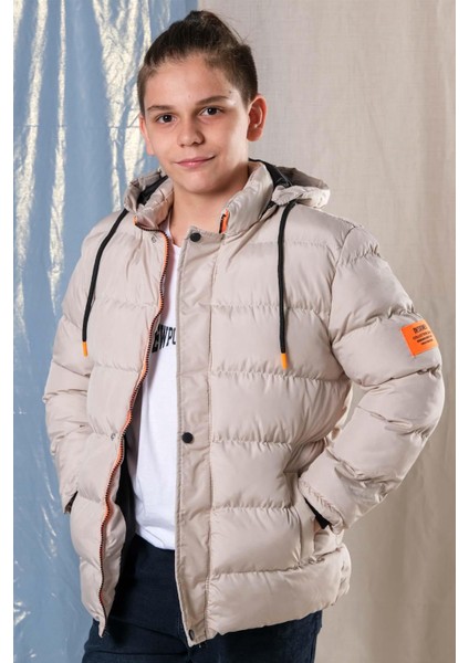 Pina Kids Designed Kapüşonlu Içi Polar Astarlı Erkek Çocuk Şişme Mont