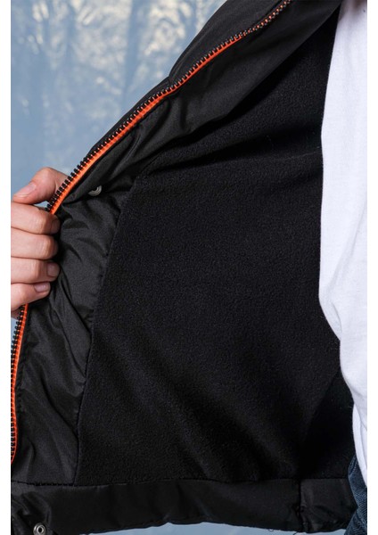 Designed Kapüşonlu Içi Polar Astarlı Erkek Çocuk Şişme Mont modelleri