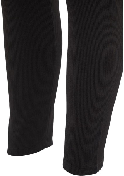 Curve Büyük Beden Fitilli Yüksek Bel Toparlayıcı Siyah Tayt indirimleri