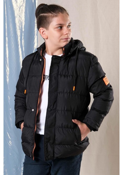 Designed Kapüşonlu Içi Polar Astarlı Erkek Çocuk Şişme Mont fiyatları