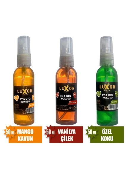 Kimya 3lü Oto ve Oda Kokusu 3X50ML (Mango - Vanilya - Özel)