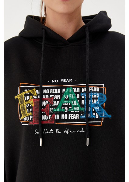 Kadın Sweatshirt Oversize Kapüşonlu Siyah 72476 modelleri