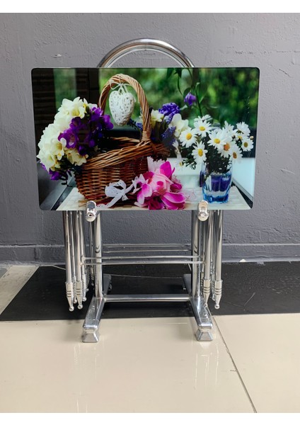 Camlı Çanta Sehpa, Sehpa, Zigon, 4lü Zigon, Çanta Sehpa, 4lü Sehpa