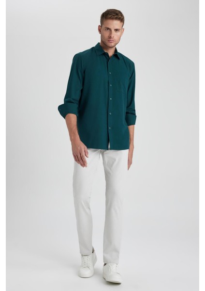 Regular Fit Poplin Uzun Kollu Gömlek A8030AX23AU