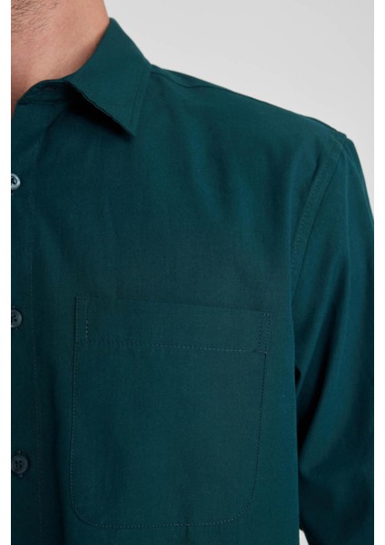 Regular Fit Poplin Uzun Kollu Gömlek A8030AX23AU