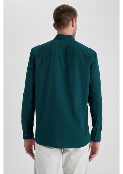 Regular Fit Poplin Uzun Kollu Gömlek A8030AX23AU