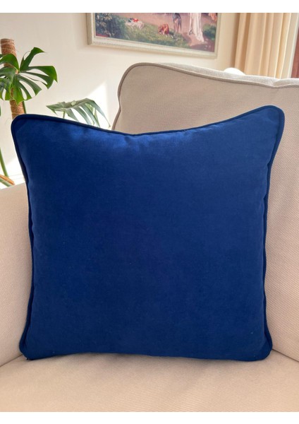Tuğçe Demir Home Desıgn Koyu Gri Fitil Kenar Dekoratif Kırlent İç Dolgulu 43X43