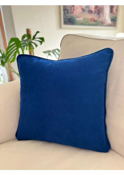 Tuğçe Demir Home Desıgn Koyu Gri Fitil Kenar Dekoratif Kırlent İç Dolgulu 43X43