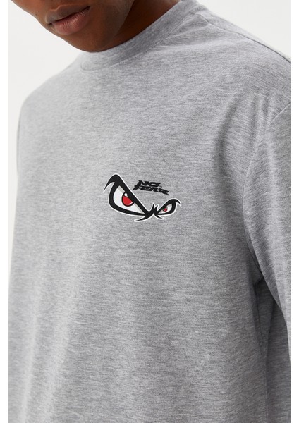 Erkek T-Shirt Uzun Kollu Gri M500226 indirimleri