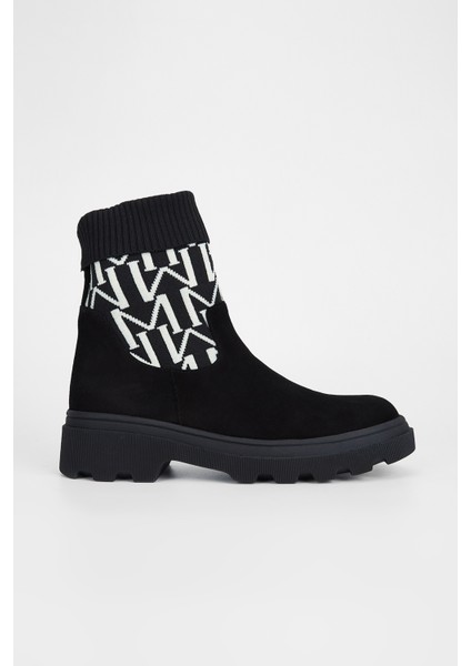 Kadın Siyah Süet Deri Casual Bot 926 T-01 Bn Bot SK23/24