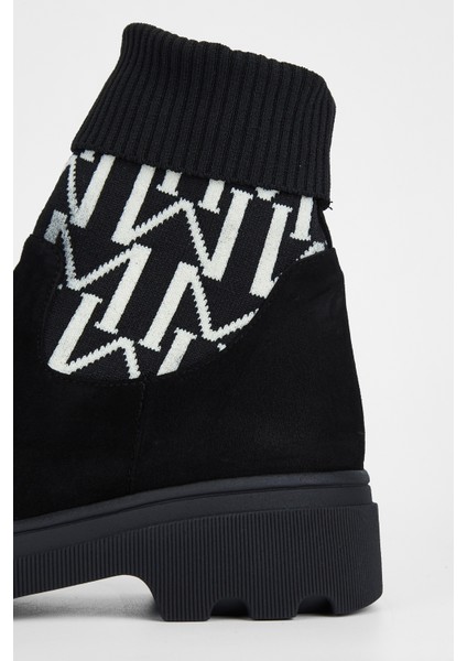 Kadın Siyah Süet Deri Casual Bot 926 T-01 Bn Bot SK23/24 indirimleri