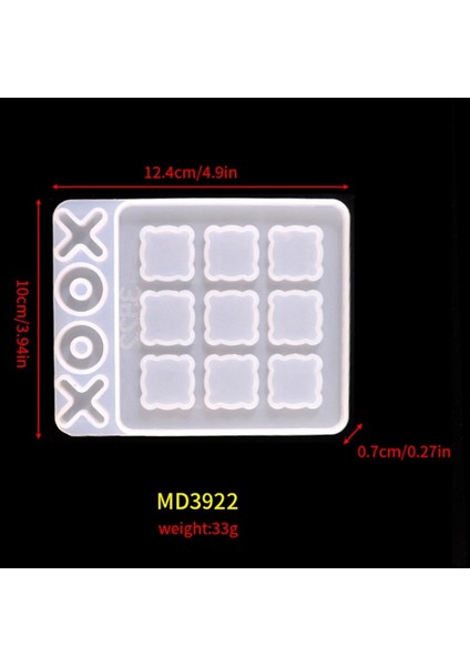 Tic Tac Toe Oyunu Reçine Kalıpları Silikon Xo Satranç Tahtası Epoksi Reçine Kalıp Dıy Zanaat Çocuklar ve Yetişkinler Için (Yurt Dışından)