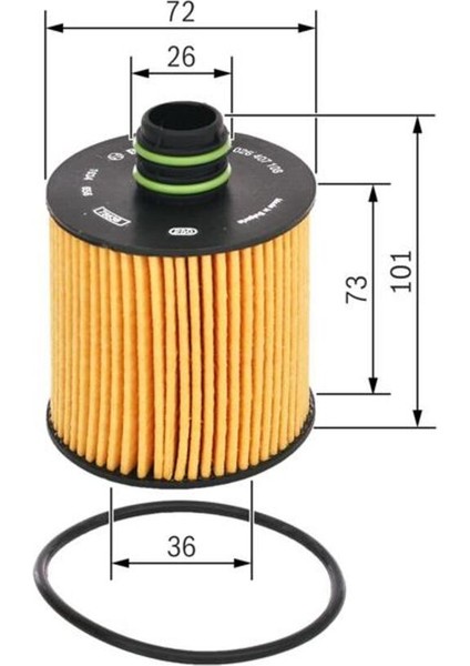 Yağ Filtresi Doblo 10 Bravo 07 Punto 1.6 Dmtj 08 Combo D 1.6-2.0 Cdti 2012 Gıulı