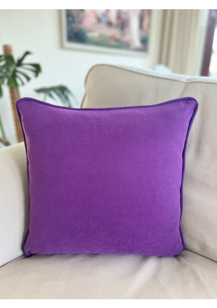 Tuğçe Demir Home Desıgn Tarçın Fitil Kenar Dekoratif Kırlent İç Dolgulu 43X43