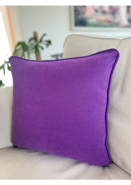 Tuğçe Demir Home Desıgn Tarçın Fitil Kenar Dekoratif Kırlent İç Dolgulu 43X43