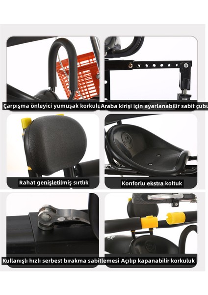Çocuk Güvenlik Pedalı Bisiklet Ön Koltuk Selesi (Yurt Dışından)