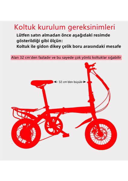 Çocuk Güvenlik Pedalı Bisiklet Ön Koltuk Selesi (Yurt Dışından)