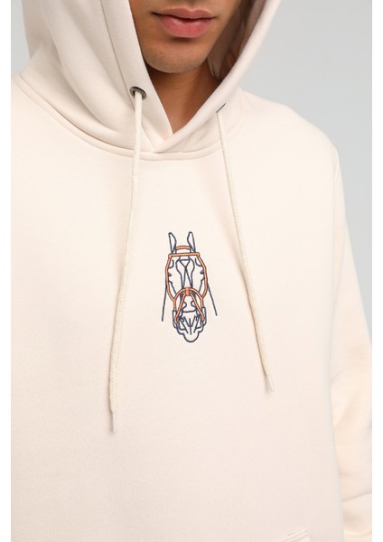 Kapüşonlu Ekru Slim Fit Hoodie 23FWM64046 fiyatları