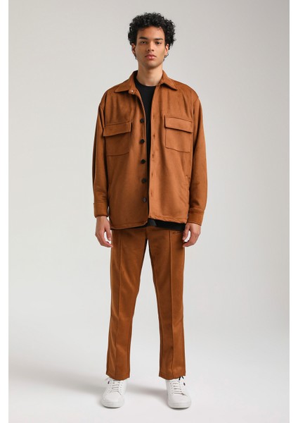 Süet Üst Kahverengi Slim Fit Takım 23Fwm64027 indirimleri