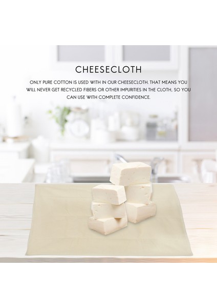 Paket 20X20 Inç Sınıf Tülbent, Süzme, Pişirme, Pişirme, Ev Için Kumaş Ultra Ince Yeniden Kullanılabilir Tülbent (Yurt Dışından) fiyatları