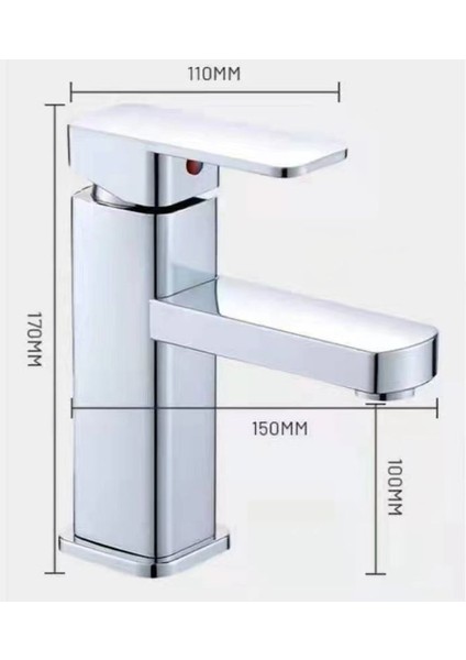 Urban Glow Paslanmaz Çelik Banyo Lavabo Musluğu (Yurt Dışından)