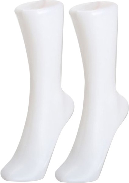 2pcs Kadın Ayak Çorabı Sox Ekran Kalıp Kısa Çorap Manken Beyaz (Yurt Dışından)