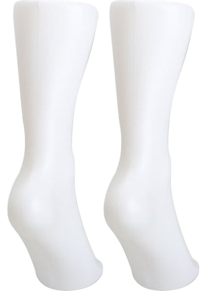 2pcs Kadın Ayak Çorabı Sox Ekran Kalıp Kısa Çorap Manken Beyaz (Yurt Dışından)