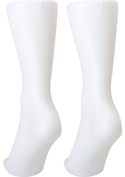 2pcs Kadın Ayak Çorabı Sox Ekran Kalıp Kısa Çorap Manken Beyaz (Yurt Dışından)