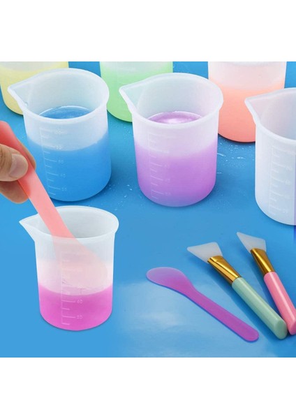 43PCS Reçine Karıştırma Alet Kiti - Epoksi Reçine Silikon Karıştırma Bardakları, Silikon Fırçalar, Pipetler, Vb Için Silikon Ölçüm Bardakları (Yurt Dışından) fırsatları