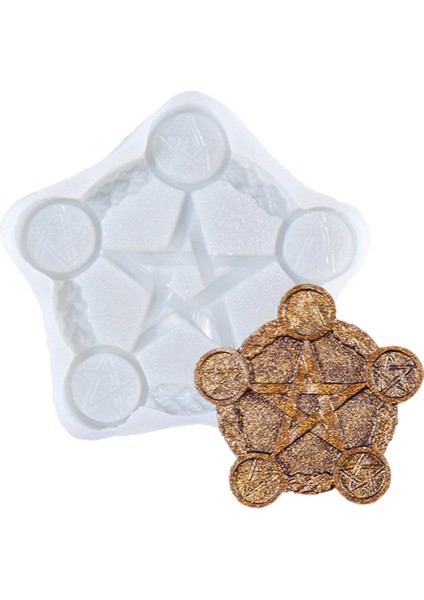 Mum Kalıbı, Pentagram Mumluk Silikon Kalıp, Mumluk Kalıbı (Yurt Dışından) fiyatları
