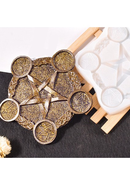 Mum Kalıbı, Pentagram Mumluk Silikon Kalıp, Mumluk Kalıbı (Yurt Dışından) fırsatları