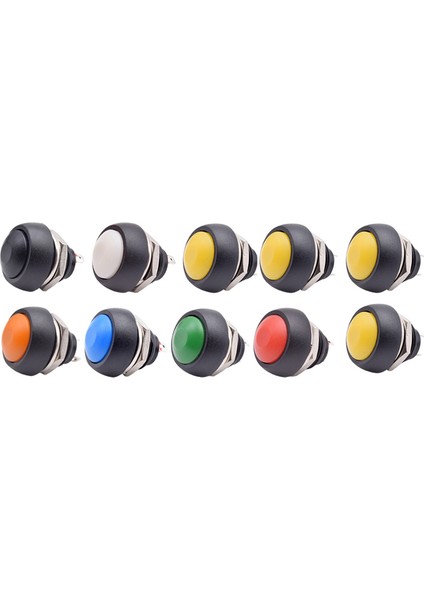 10 Adet 2pin Mini Anahtarı 12MM 1A Su Geçirmez Anahtar PBS-33B 12V Anlık Basmalı Düğme Anahtarı Sıfırlama Olmayan Kilitleme PBS-33B (Yurt Dışından)