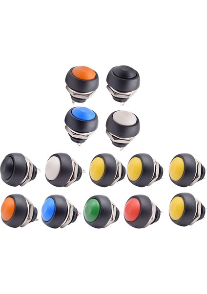 10 Adet 2pin Mini Anahtarı 12MM 1A Su Geçirmez Anahtar PBS-33B 12V Anlık Basmalı Düğme Anahtarı Sıfırlama Olmayan Kilitleme PBS-33B (Yurt Dışından)