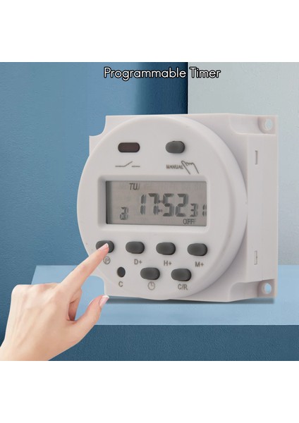 Dc 12V Dijital LCD Güç Programlanabilir Zamanlayıcı Zaman Anahtarı Röle 16A Amper (Yurt Dışından)