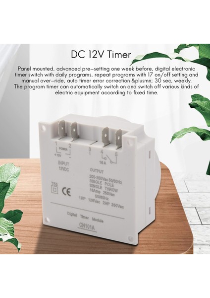 Dc 12V Dijital LCD Güç Programlanabilir Zamanlayıcı Zaman Anahtarı Röle 16A Amper (Yurt Dışından)