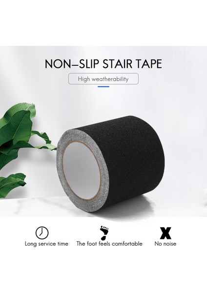 Kaymaz Merdiven Bandı - Iç ve Dış Mekan Su Geçirmez Güvenlik Basamakları, 80 Grit, Siyah, 5m (Yurt Dışından) fiyatları