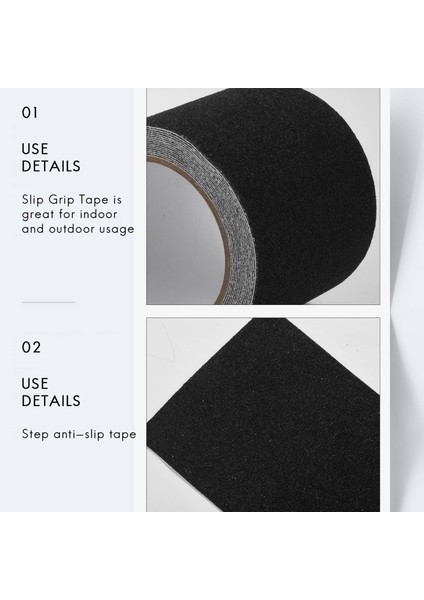 Kaymaz Merdiven Bandı - Iç ve Dış Mekan Su Geçirmez Güvenlik Basamakları, 80 Grit, Siyah, 5m (Yurt Dışından) modelleri