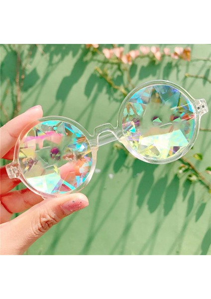 Kaleydoskop Gözlükleri Rave Festival Partisi Güneş Gözlüğü Kırıntılı Lens-Şeffaf (Yurt Dışından) modelleri
