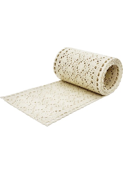 Boho Stilinde Düğün Için Masa Runner Makrome Bej Krem (15 x 200 Cm) Masa Runner,vintage Tığ Rustik,düğün (Yurt Dışından)