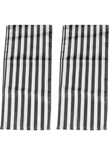 Çizgili Masa Koşucu Polyester Masa Dekor Kapalı Açık Hava Etkinlikleri Için Masa Örtüsü Aile Yemeği (Siyah ve Beyaz, 2 Paket) (Yurt Dışından) fırsatları