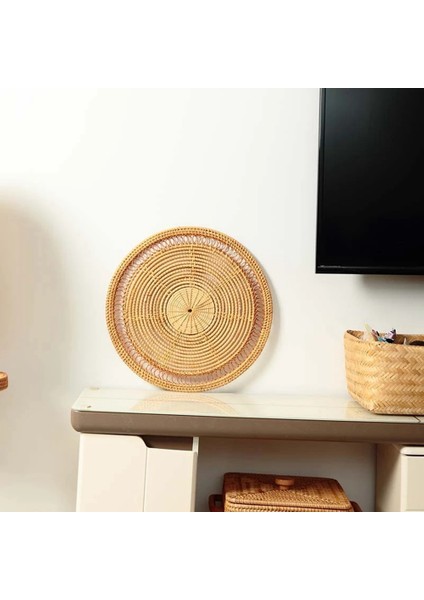 Ev Dokuma Duvar Sepeti Doğal Boho Ev Dekor Dekoratif Rattan Dekor Dokuma Duvar Dekor Dokuma Duvar Asılı (Yurt Dışından)