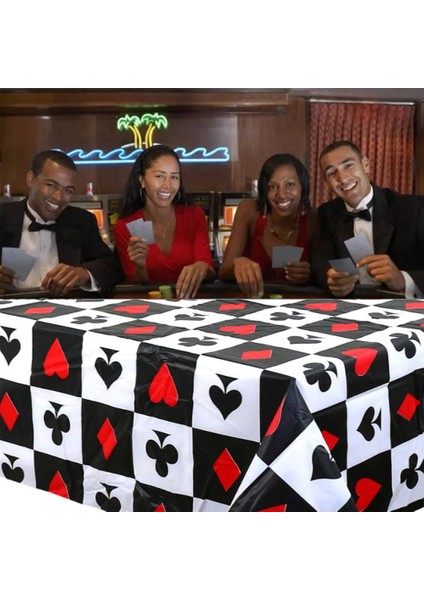 3 Parça Masa Örtüsü Tek Kullanımlık Masa Örtüsü Poker Casino Partisi Futbol Beyzbol Rugby 54 Inç x 108 Inç (Yurt Dışından) fiyatları