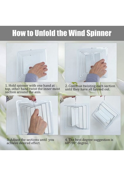 Paket 10 Inç Süblimasyon Rüzgar Spinner Boşlukları 3D Kare Rüzgar Heykel Kinetik Spinners Yard Bahçe Kapalı Süsler Için (Yurt Dışından) indirimleri