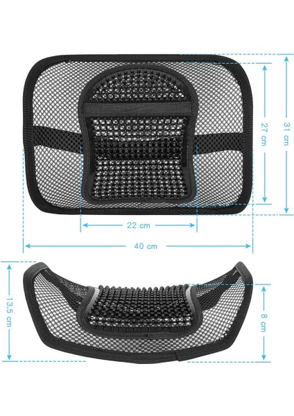 Ofis Koltuğu Için Örgü Sırt Desteği, Araba Koltuğu/sırt Ağrısının Giderilmesi Için Elastik Kayışlı Bel/sandalye Sırt Desteği (Yurt Dışından)
