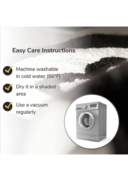 Top Halı - 32 Inç Beyaz ve Siyah Halı - Yatak Odası ve Oturma Odası Için Harika Halılar ve Estetik Halılar (Yurt Dışından) fiyatları