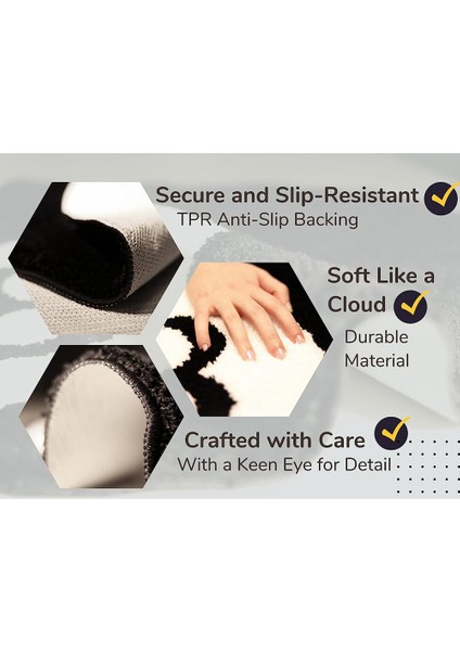 Top Halı - 32 Inç Beyaz ve Siyah Halı - Yatak Odası ve Oturma Odası Için Harika Halılar ve Estetik Halılar (Yurt Dışından) fırsatları