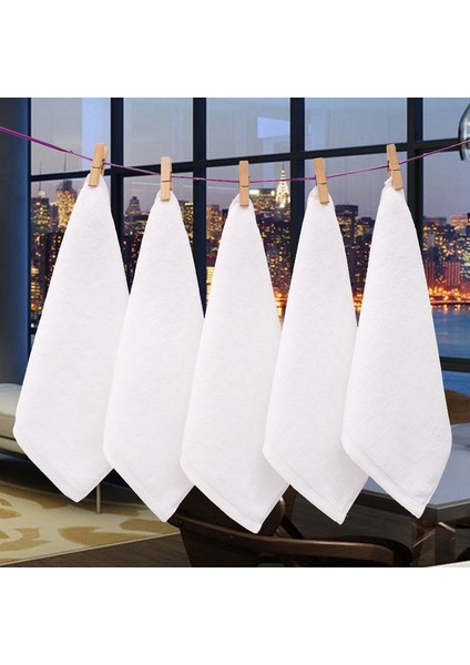 7pcs Havlu Pamuk Beyaz Üstün Otel Kalitesi Yumuşak Yüz El Havlusu 30X30CM (Yurt Dışından) modelleri