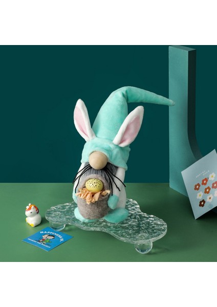 Paskalya Tavşanı Kulak Yüzü Olmayan Gnome Cüce Bebek Mutlu Paskalya Dekorasyonu Ev Için Paskalya Yumurtası Tavşan Çocuklar Hediyeler, Mavi (Yurt Dışından) fiyatları
