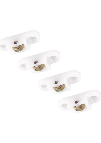 4 Adet Kapı Pencere Dolabı Tek Sürgülü Metal Makaralı Tekerlek 8mm Dmr. (Yurt Dışından)