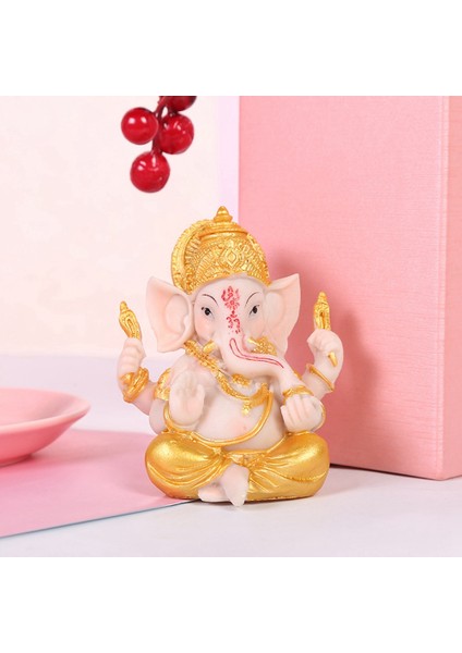 Haidianzi Altın Lord Ganesha Buda Heykeli Fil Tanrı Heykelleri Ganesh Figürleri (Yurt Dışından)